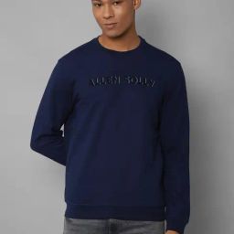 Allen Solly Blue Cotton Regular Fit Printed Sweatshirt-image-73