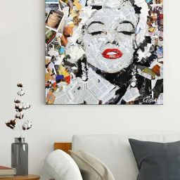 Art Street Marilyn Monroe Figure Printed Multicolor Engineered Wood Wall Art-picture-28