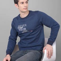 Crimsoune Club Navy Blue Regular Fit Printed Sweatshirt-picture-22