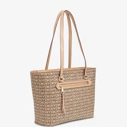 DKNY Textured Structured Shoulder Bag with Cut Work image 2