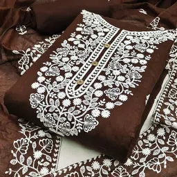 Nayanthara Trends Embroidered Unstitched Dress Material-picture-46