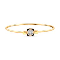 Mia by Tanishq 18k Gold Abstract Glimmer Diamond Bangle for Women-image-48