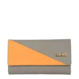 Enoki by Baggit Hanino N Grey Solid Tri-Fold Wallet for Women-image-5