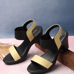 Iconics Women's Yellow Back Strap Sandals-image-6