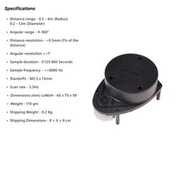 SLAMTEC RPLiDAR A1M8 360 Degree Laser Range Finder – 6m (Radius Range) image 5