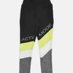 Pantaloons Junior Multicolor Cotton Color Block Trackpants-image-55