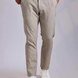 Thomas Scott Men Regular Fit Linen Chino Trousers-image-21