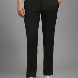 Louis Philippe Men Solid Formal Trousers-picture-7