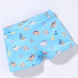 Babyhug Short Length Swimming Trunk Boats Print - Blue-image-67