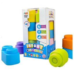 Zephyr Soft & Squeezable Infant Building Blocks Multicolor - 12 Pieces-16