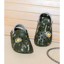 Toothless Camouflage Designed Perforated Clogs - Olive Green & Grey-image-20