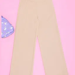 Pantaloons Junior Solid Palazzo - Beige-picture-0