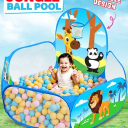 Fiddlerz Jungle Panda Ball Pool Play Tent for Kids Large Foldable Pop-Up Indoor Outdoor Ball Pit with ColorfulDesign Safe and Durable Fun Activity Playhouse for Boys and Girls (Balls Not Included)-12