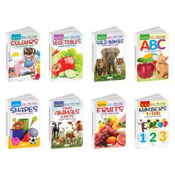 My First Big Picture Board Book ABC, Numbers 1-100, Fruits, Vegetables and more : Knowledgeable books for children, Interactive board books for toddlers | Pack of 8 board books-11