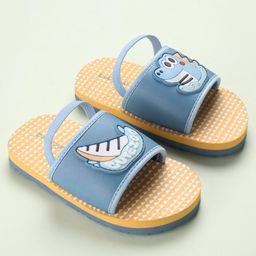 Babyoye Slip On Flip Flops with Croc Applique & Backstrap - Yellow image 2