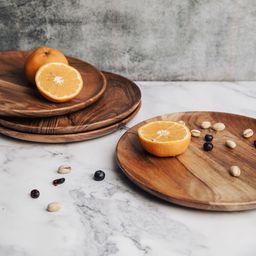 Think Artly Dune Acacia Plates - Set of 4 image 2