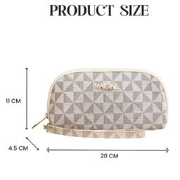 SYGA Women's Multi-Function Long Wallet & Spring Shell Bag Set Stylish Wallet, Coin Purse(Beige) image 3