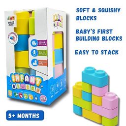Zephyr Soft & Squeezable Infant Building Blocks Multicolor - 12 Pieces image 4