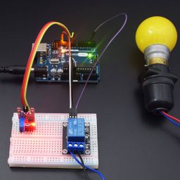 Control a Bulb using Relay Module and Touch Sensor Module-KT655Control a Bulb using Relay Module and Touch Sensor Module-KT655 image 1
