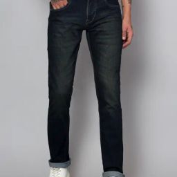 Cantabil Mid Blue Cotton Regular Fit Jeans-image-92