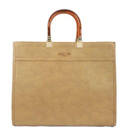 Carlton London Beige Solid Large Tote Handbag-image-21