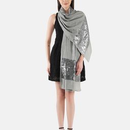 MUFFLY Women Sequence Embellished Shawl-12