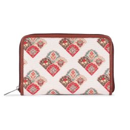 ZOUK Seashell Motif White Printed Small Zip Around Wallet for Women image 4