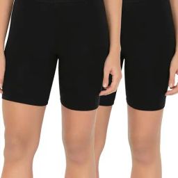 Amante Black Cotton Boyshort Panties - Pack Of 2-image-22