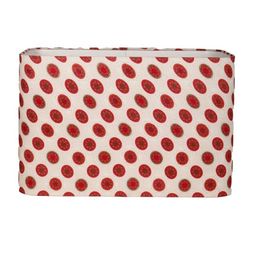 Grated Ginger Off-White & Red Printed Rectangle Lampshade image 5