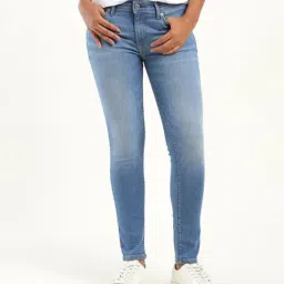 Levi's 711 Blue Mid Rise Skinny Fit Jeans-picture-42