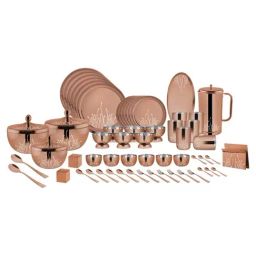 FnS Leheren Brown Stainless Steel 78-Piece Dinner Set-image-17