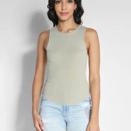 American Eagle Outfitters Light Green Slim Fit Tank Top-image-31