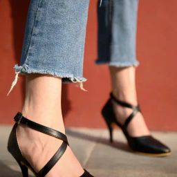 Shoetopia Kids Black Back Strap Stilettos-image-30