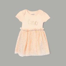 Juniors by Lifestyle Baby Girls Pink Regular Fit Dress-picture-9
