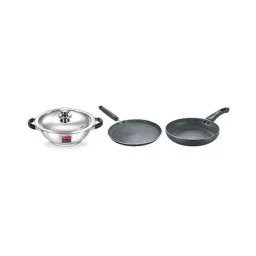 Prestige Classic Black Stainless Steel 3 Piece Cookware Set (1000 ml)-36