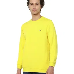 Allen Solly Yellow Round Neck Sweatshirt-image-91