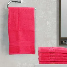 LORENA 100% Cotton Super-Soft Terry Towels -6pc Hand Towel (d`ross) solid-pink-image-28