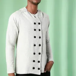 Campus Sutra Cream Hooded Full Sleeves Jacket-image-69