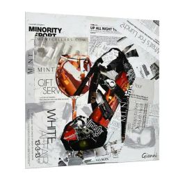 Art Street Strap Boot Printed Red Engineered Wood Wall Art-23