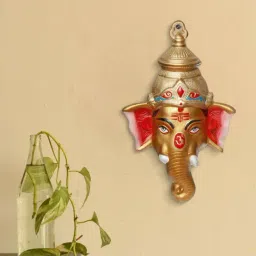 eCraftIndia Multicolor Lord Ganesha Metal Handcrafted Wall Hanging-10
