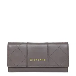 Giordano Grey Textured Tri-Fold Wallet for Women-15