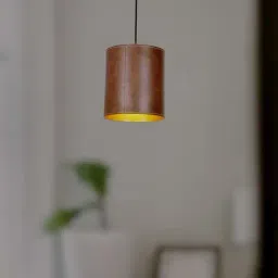 Fos Lighting Contemporary Cylindrical Brown Leather Hanging Pendant Light - Set of 1-image-93