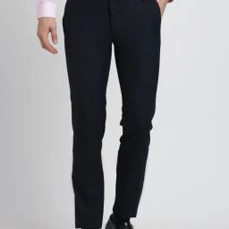 Turtle Navy Slim Fit Trousers-picture-32