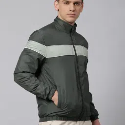 Dennis Lingo Olive Regular Fit Striped Jackets-picture-21