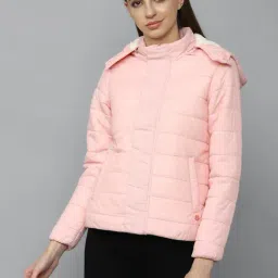 Allen Solly Peach Quilted Puffer Jacket-image-36