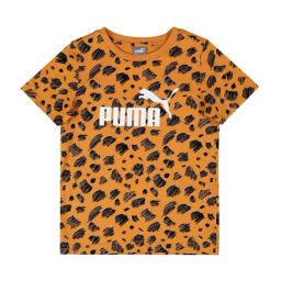 Puma Kids Essential+ MATES Black & Yellow Cotton Printed T-Shirt-picture-39