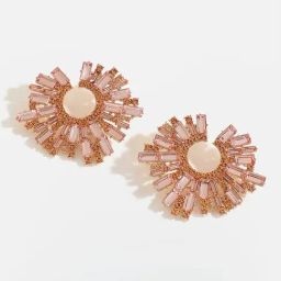Sohi Rose Gold Stones Drop Earrings-image-3