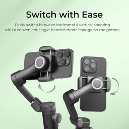 Digitek (Dsg-010 Pro) 3-Axis Black Smartphone Gimbal Pocket Size Foldable image 4