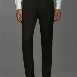 Louis Philippe Black Slim Fit Checks Trousers-picture-30