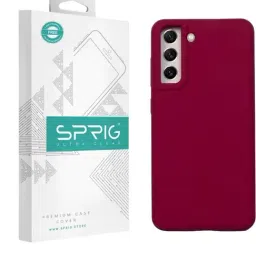 Sprig Liquid Silicone Back Cover for Samsung Galaxy S21 FE 5G (Red)-image-76
